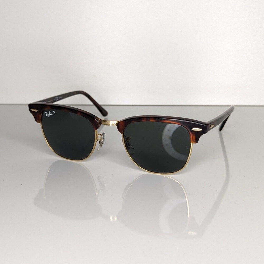 Ray-Ban Clubmaster Polarized Unisex 3016 Tortoise Black Gold 990/58 49[]21 140